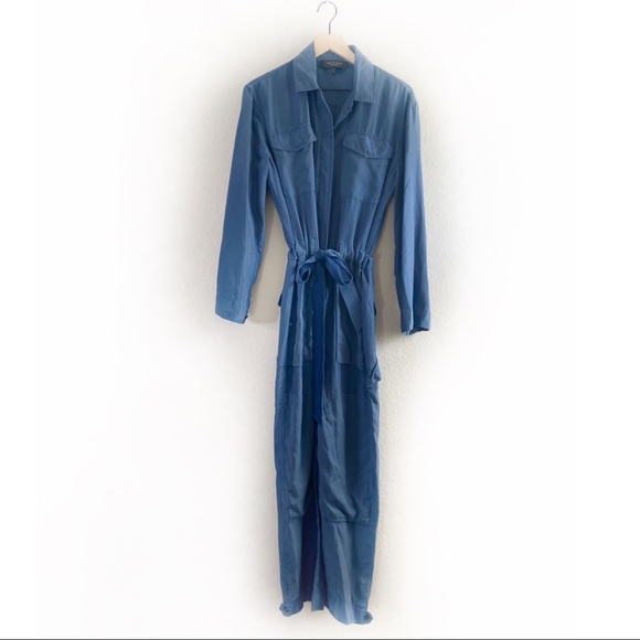 Rag & Bone Henri Tie-front Washed-Silk Jumpsuit - Picture 2 of 5